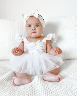Cottage Fairy White Baby Girl Floral Hair Accessories