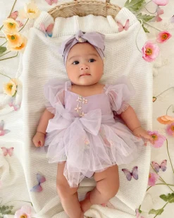 Cupcake Lavender Baby Girl Romper