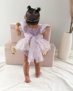 Cupcake Lavender Baby Girl Romper