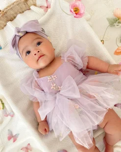 Cupcake Lavender Baby Girl Romper