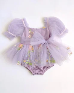 Cupcake Lavender Baby Girl Romper