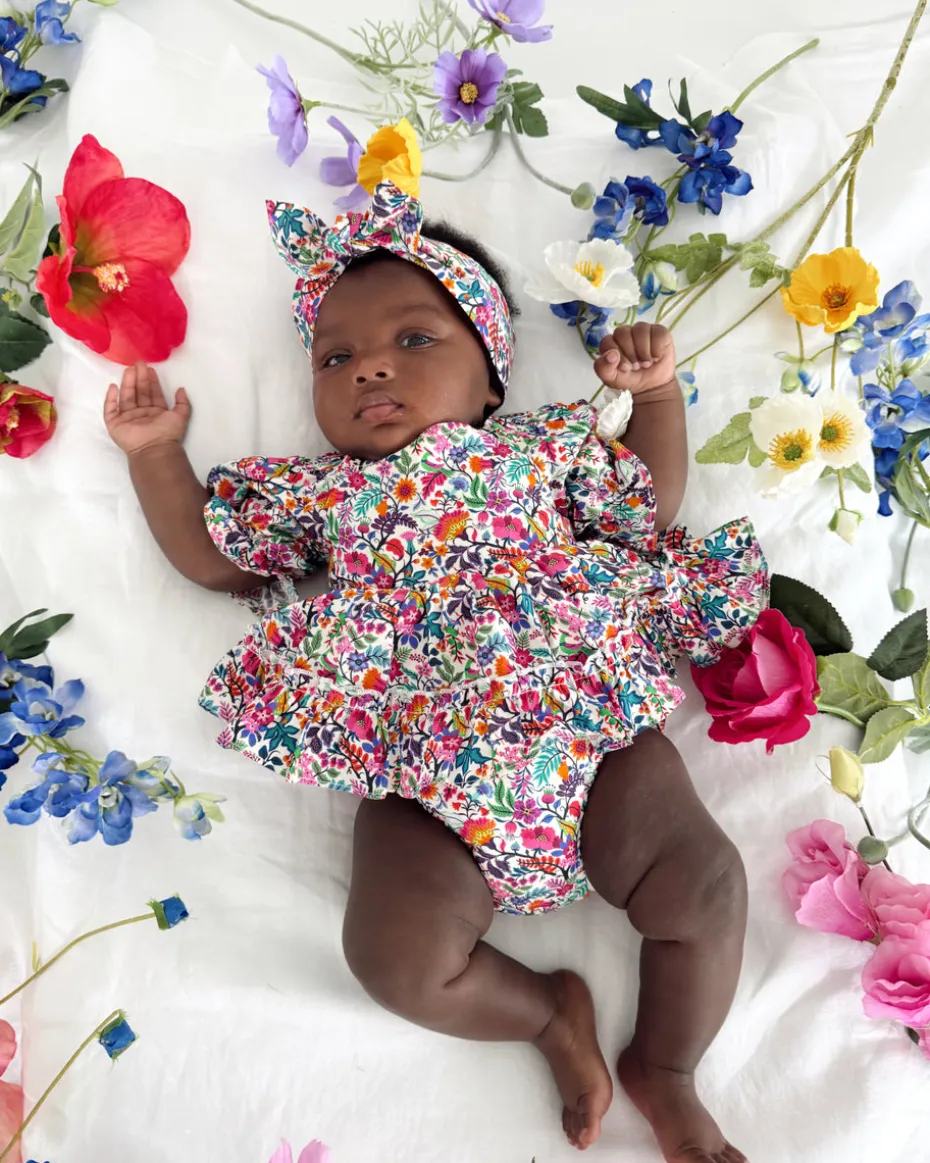 Darlia Garden Baby Girl Floral Romper