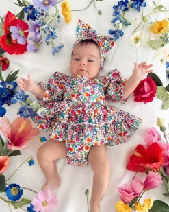 Darlia Garden Baby Girl Floral Romper