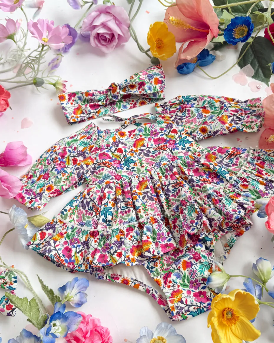 Darlia Garden Baby Girl Floral Romper