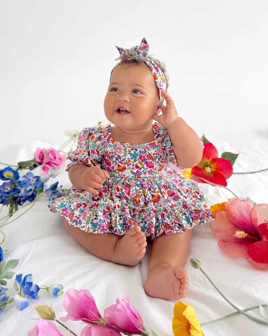 Darlia Garden Baby Girl Floral Romper