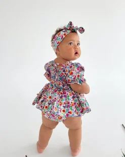 Darlia Garden Baby Girl Floral Romper