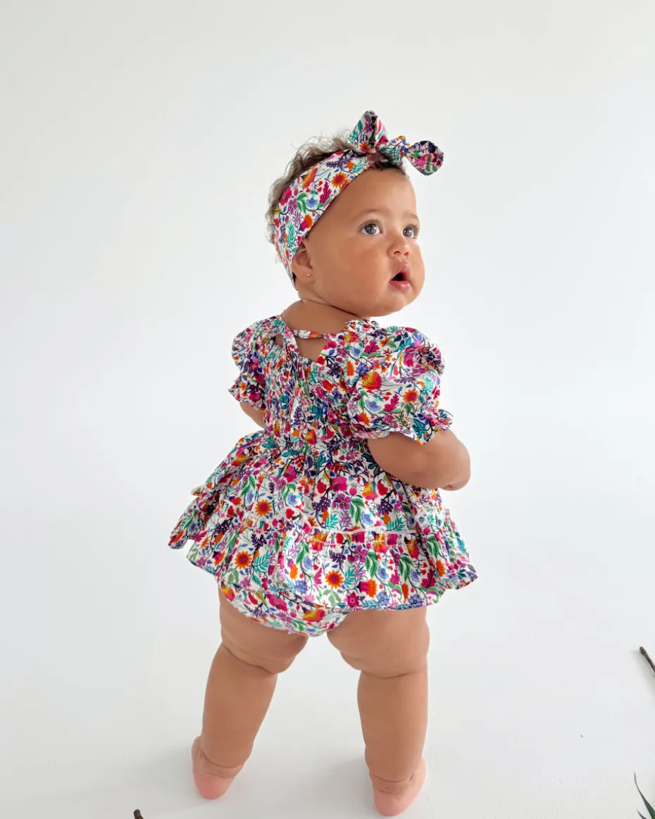Darlia Garden Baby Girl Floral Romper
