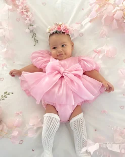 Dolly Candy Pink Baby Girl Romper