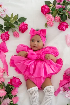 Dolly Fuchsia Pink Baby Girl Romper