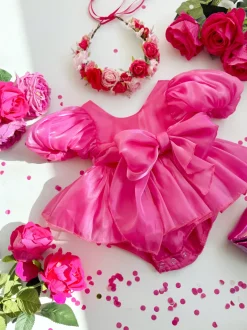 Dolly Fuchsia Pink Baby Girl Romper