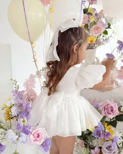Dolly White Baby Girl Romper