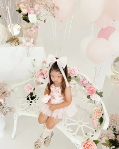 Dottie Candy Pink Tulle Girls Hair Bow