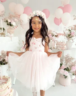 Dottie Flower Candy Pink Girl Floral Party Dress