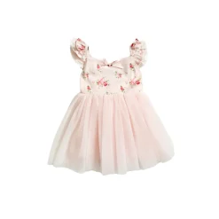 Dottie Flower Candy Pink Girl Floral Party Dress