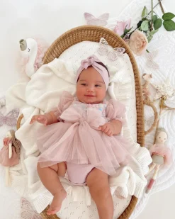 Dusty Pink Sparkle Baby Girls Tulle Hair Accessories