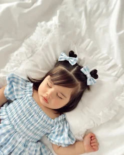 Ella Blue Gingham Baby Girl Hair Accessories