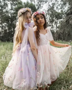 Enchanted Rose Lavender Girls Party Dress