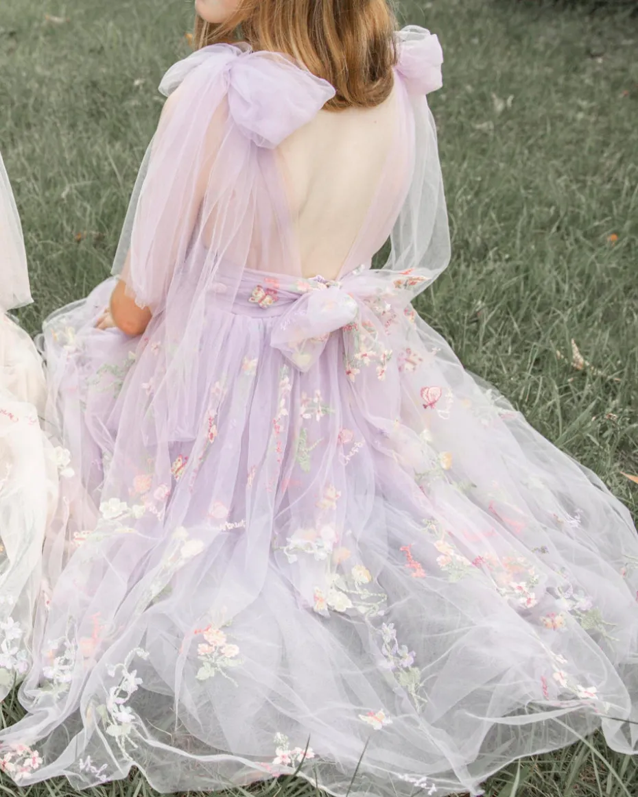 Enchanted Rose Lavender Girls Party Dress