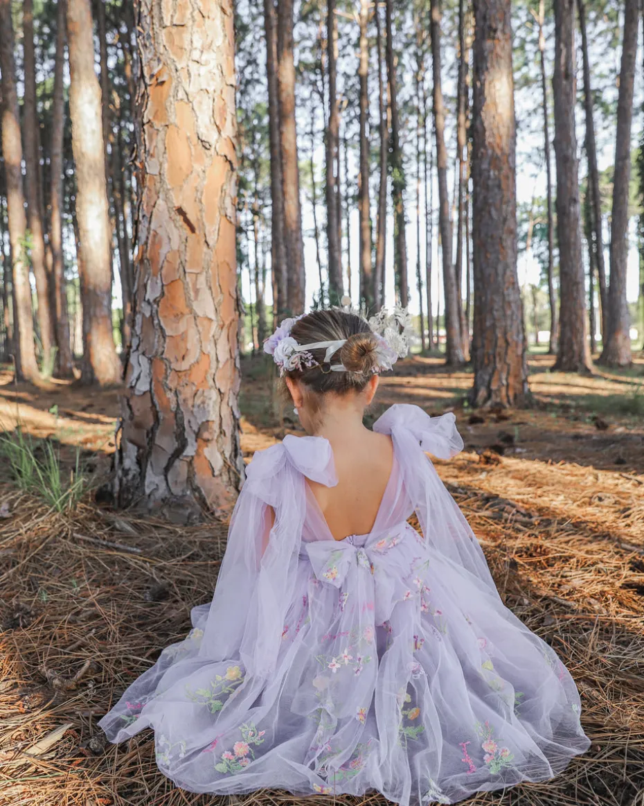 Enchanted Rose Lavender Girls Party Dress