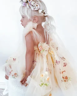 Enchanted Rose Lemon Girls Party Dress