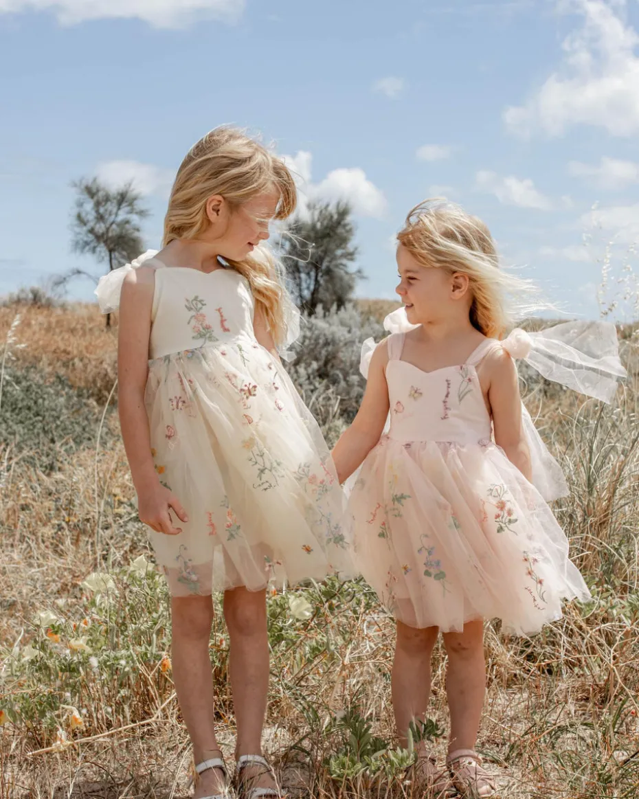 Enchanted Rose Lemon Girls Party Dress