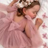 English Rose Dusty Rose Baby Girl Romper