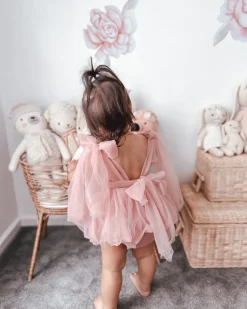 English Rose Dusty Rose Baby Girl Romper