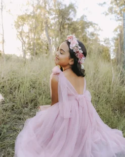 English Rose Dusty Rose Flower Girl Dress