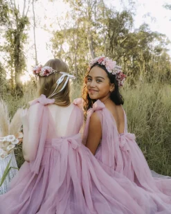English Rose Dusty Rose Flower Girl Dress