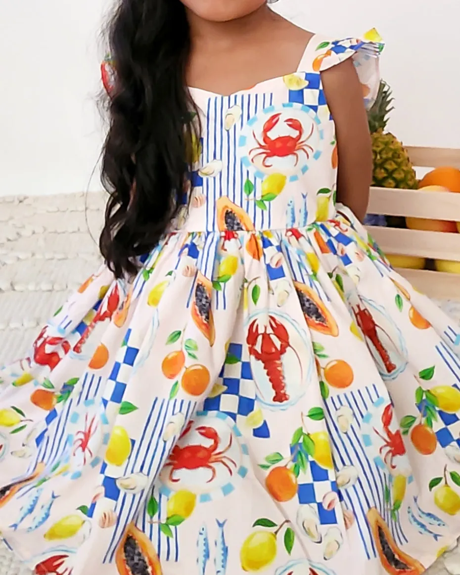 Euro Summer Girls Floral Dress