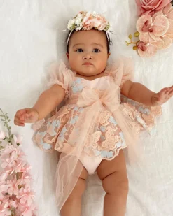 Fauna Peaches and Cream Stretch Baby Girls Flower Crown