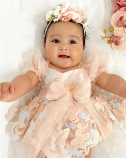 Fauna Peaches and Cream Stretch Baby Girls Flower Crown
