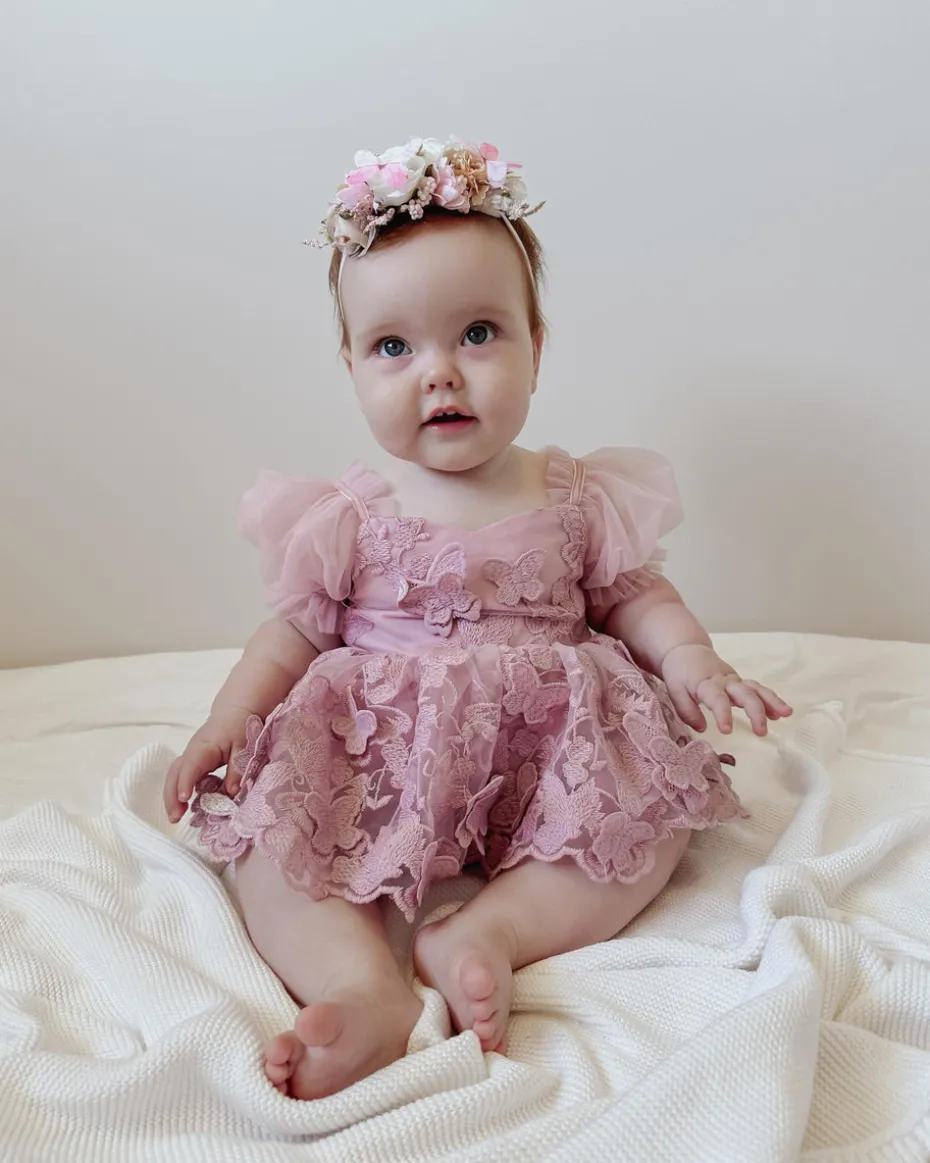 Fauna Perfect Pink Stretch Baby Flower Crown