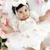 Fleur Butterfly Baby Girl Romper - White