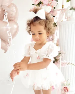 Fleur Butterfly Baby Girl Romper - White
