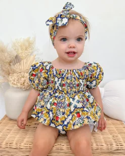 Florence Rose Baby Girl Floral Romper