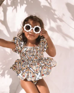Florence Rose Baby Girl Floral Romper