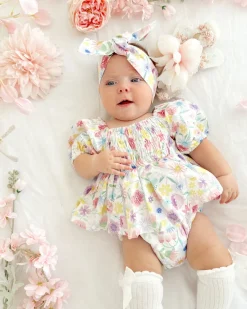 Florie Baby Girl Floral Romper