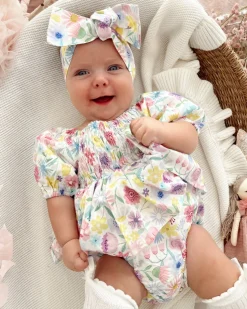 Florie Baby Girl Floral Romper