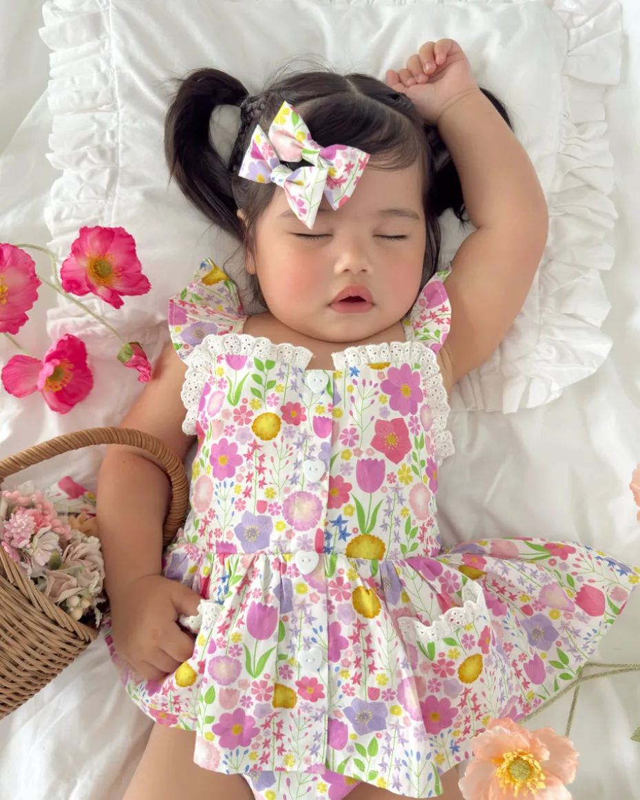 Flower Fields Baby Girl Floral Romper