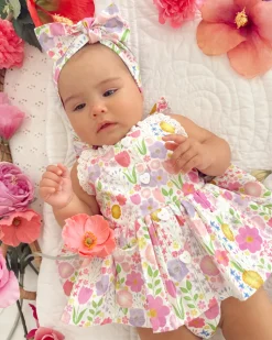 Flower Fields Baby Girl Floral Romper