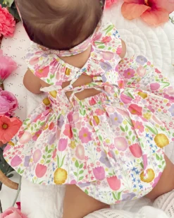 Flower Fields Baby Girl Floral Romper
