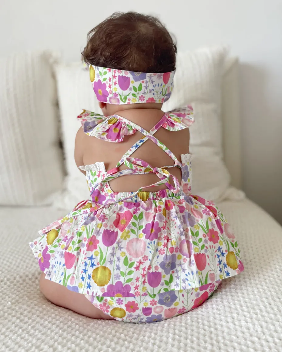 Flower Fields Baby Girl Floral Romper