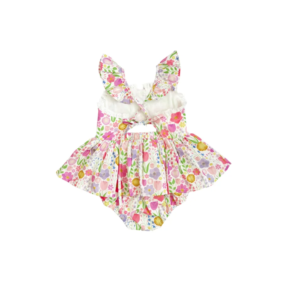 Flower Fields Baby Girl Floral Romper