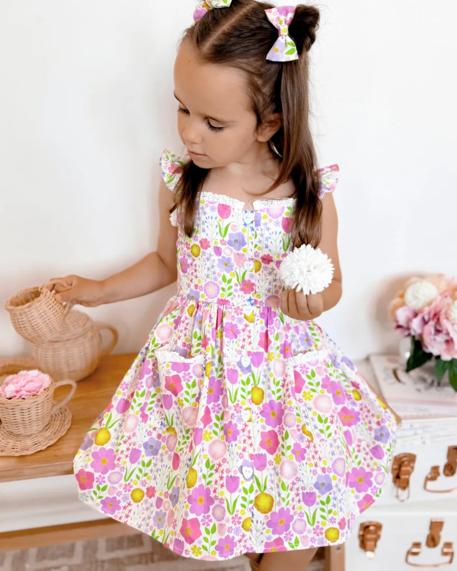 Flower Fields Girls Floral Dress