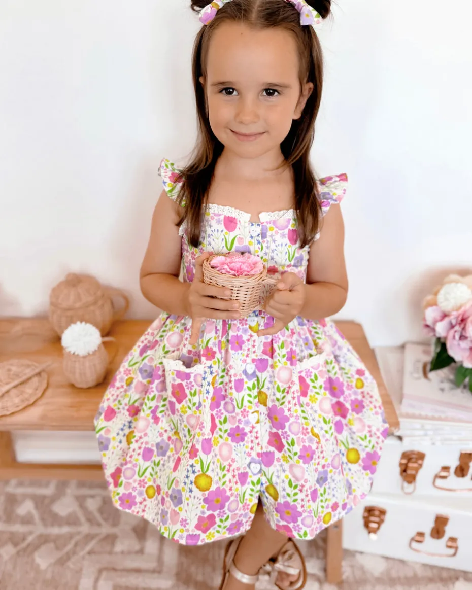 Flower Fields Girls Floral Dress