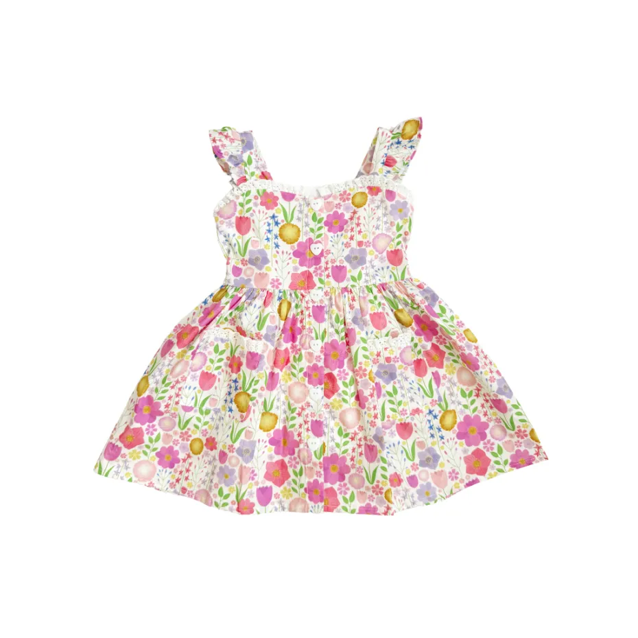 Flower Fields Girls Floral Dress