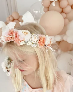 Flutter Peaches and Cream Girls Flower Crown