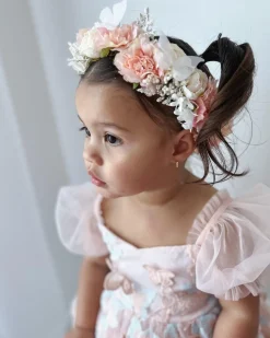 Flutter Peaches and Cream Girls Flower Crown