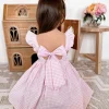 Frankie June Pink Gingham Girls Dress